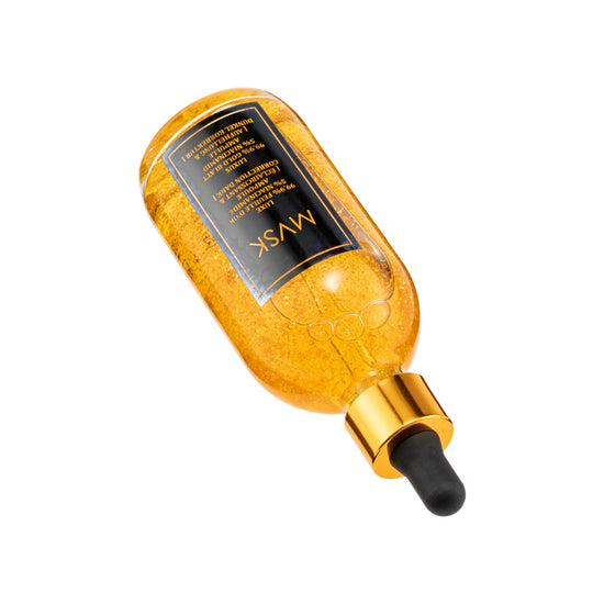 Mvsk Luxury 99.9% Gold Leaf Brightening & Dark Correcting Ampoules 100ML | Sasa Global eShop