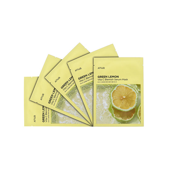 Anua Green Lemon Vita C Blemish Serum Mask 5pcs | Sasa Global eShop