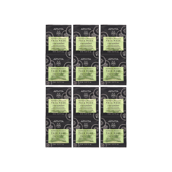Apivita Cucumber Face Mask For Intensive Moisturization 8ml x 12pcs | Sasa Global eShop