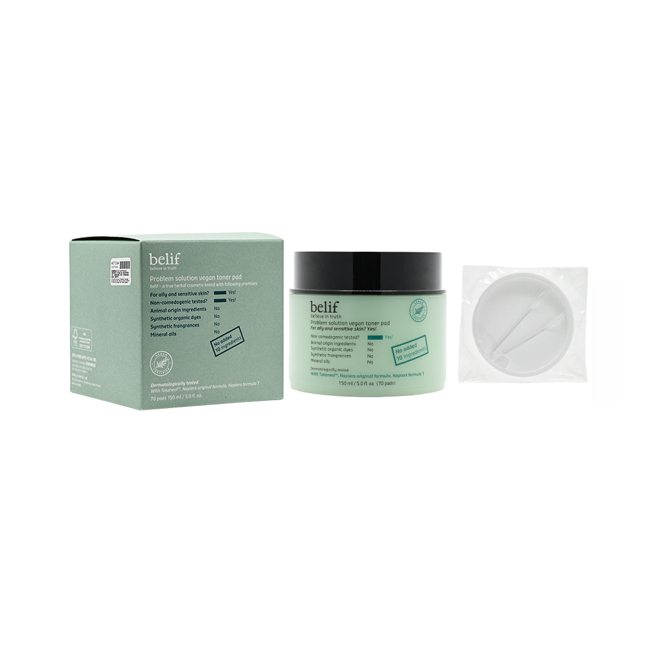 Belif Problem Solution Vegan Toner Pad 150ml 70 pads