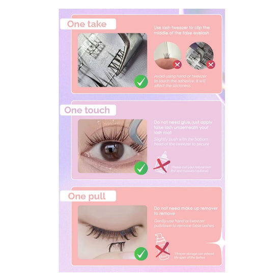 Char. Self-Adhesive DIY Lashes #Moon 36PCS | Sasa Global