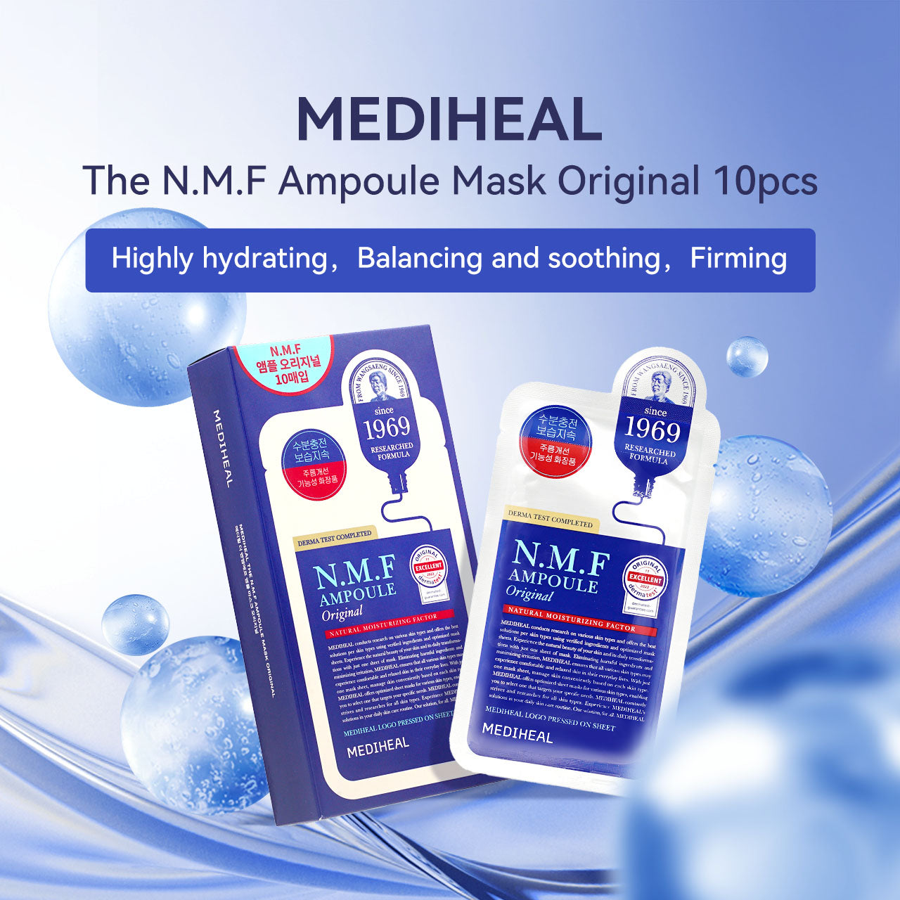 Mediheal The N.M.F Ampoule Mask - Original27ml×10pcs | Sasa Global