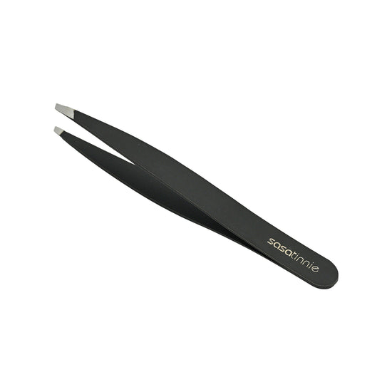 Sasatinnie Stainless Eyebrow Tweezers Black 1pc
