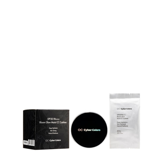 Cyber Colors Bloom Glow Moist Cc Cushion SPF50 Pa+++ W/ Refill 30G | Sasa Global eShop