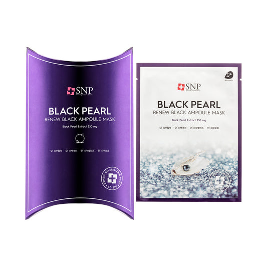 Snp Black Pearl Renew Black Ampoule Mask 10PCS