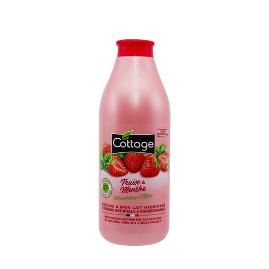 Cottage Moisturizing Shower Gel And Bath Milk - Strawberry & Mint 750ML