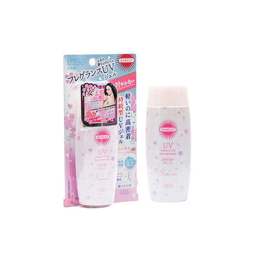 Kose Cosmeport Suncut Uv Protect Gel Super Water Proof Spf50+Pa++++Sakura Limited Edition 100G