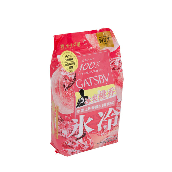 Gatsby Ice-Type Deo Body Paper Freeze Peach 30PCS | Sasa Global eShop