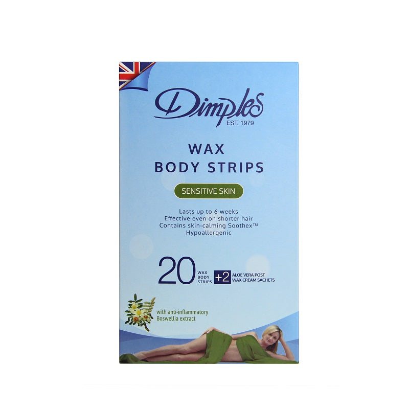 Dimples Wax Body Strips for sensitive skin 20+2pcs
