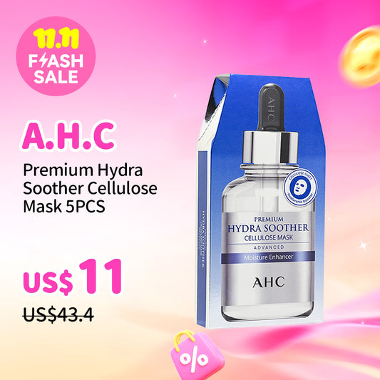 A.H.C Premium Hydra Soother Cellulose Mask 5PCS