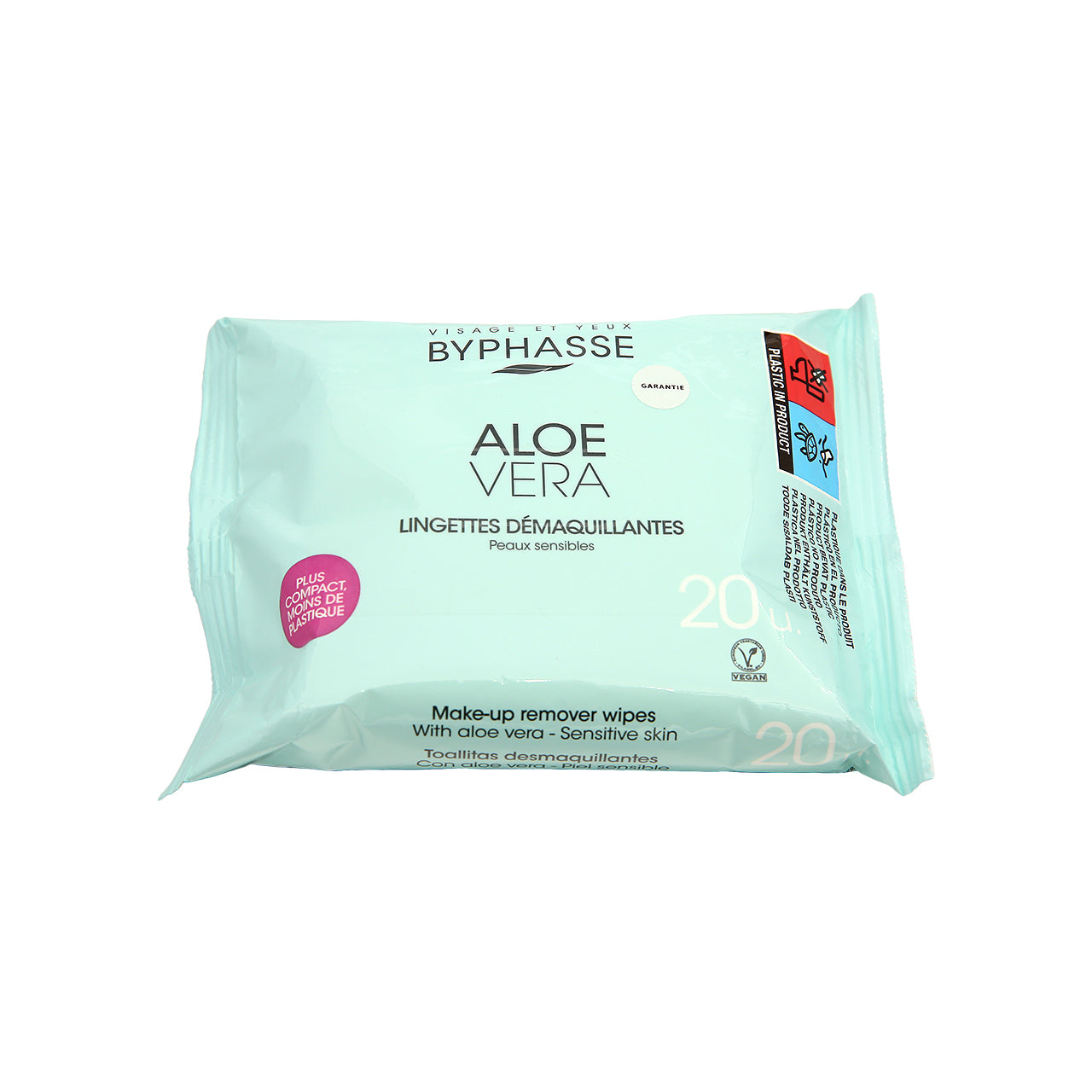 Byphasse Aloe Vera Make-Up Remover Wip 20pcs