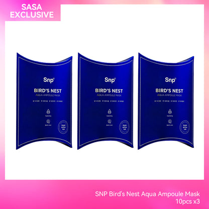 SNP Bird's Nest Aqua Ampoule Mask 10pcs x3