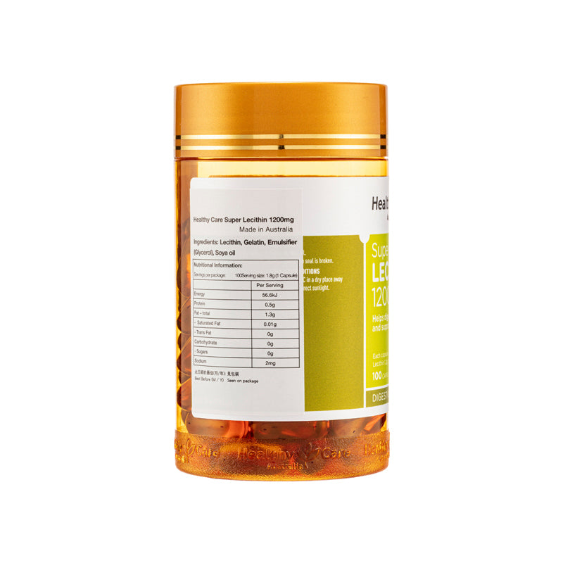 Healthy Care Lecithin 1200 100 Capsules | Sasa Global eShop