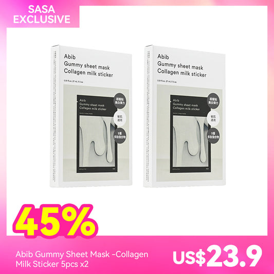 Abib Gummy Sheet Mask -Collagen Milk Sticker 5pcs x2