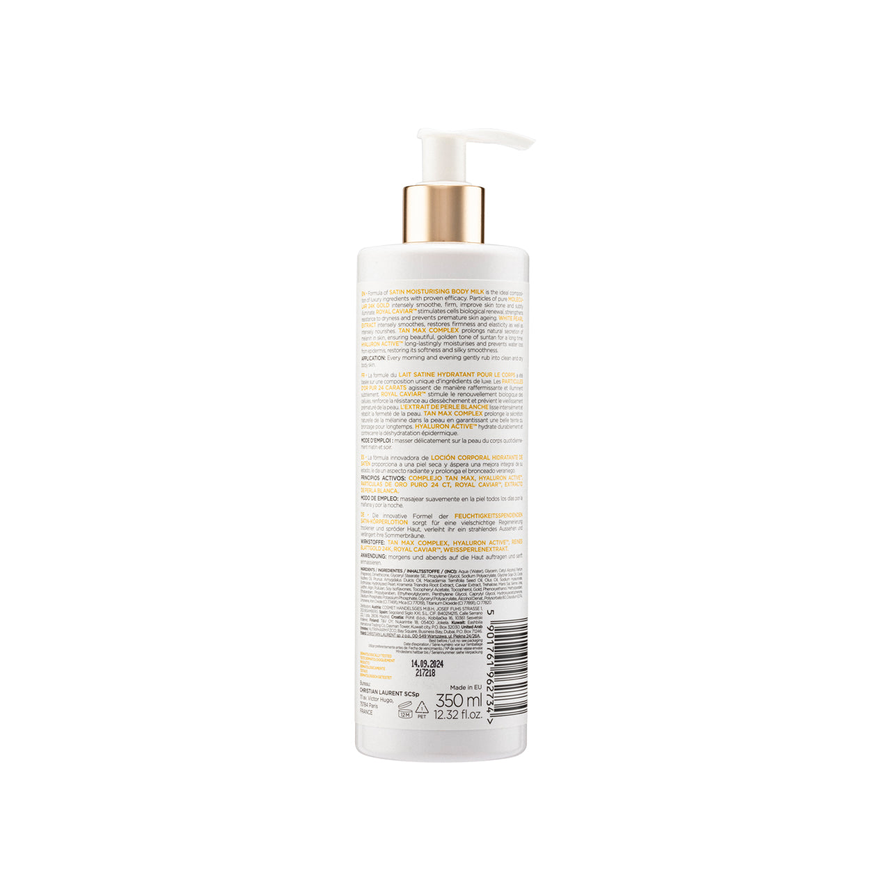 Christian Laurent Satin Moisturizing Body Milk With Golden Dust