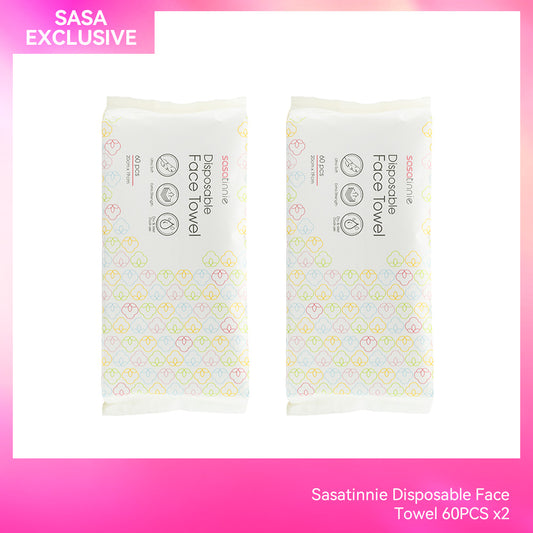 Sasatinnie Disposable Face Towel 60PCS X2