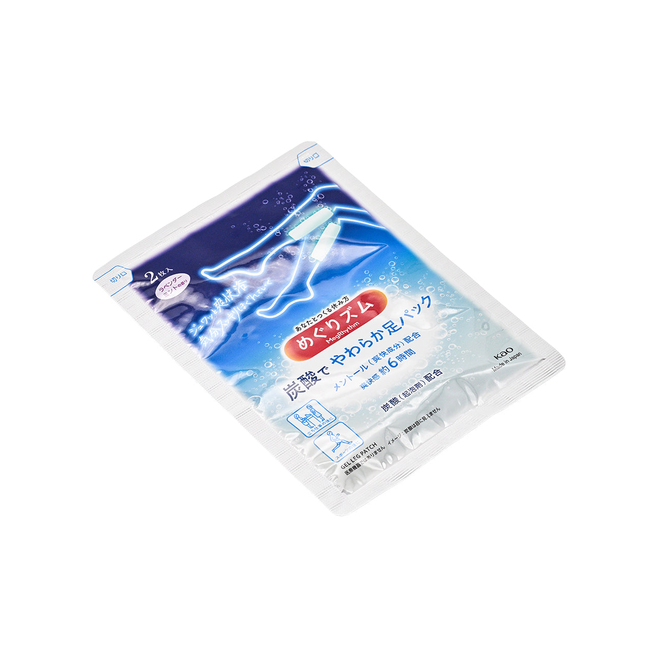 MegRhythm Carbonated Gel Cool Leg Patch 6pcs | Sasa Global eShop