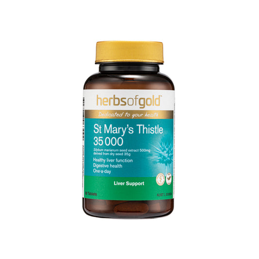 Herbs of Gold St Mary's Thistle 35000mg 60 Tablets | Sasa Global eShop
