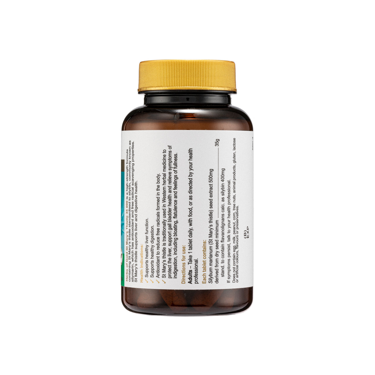 Herbs of Gold St Mary's Thistle 35000mg 60 Tablets | Sasa Global eShop