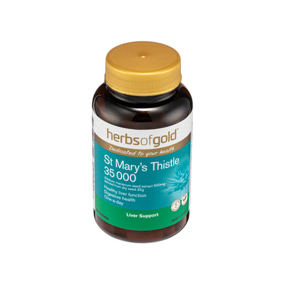 Herbs of Gold St Mary's Thistle 35000mg 60 Tablets | Sasa Global eShop