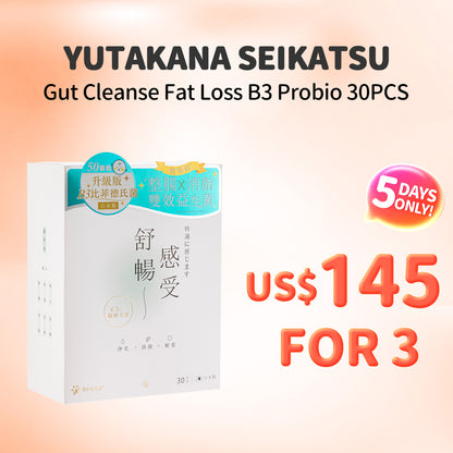 Yutakana Seikatsu Gut Cleanse Fat Loss B3 Probio 30PCS