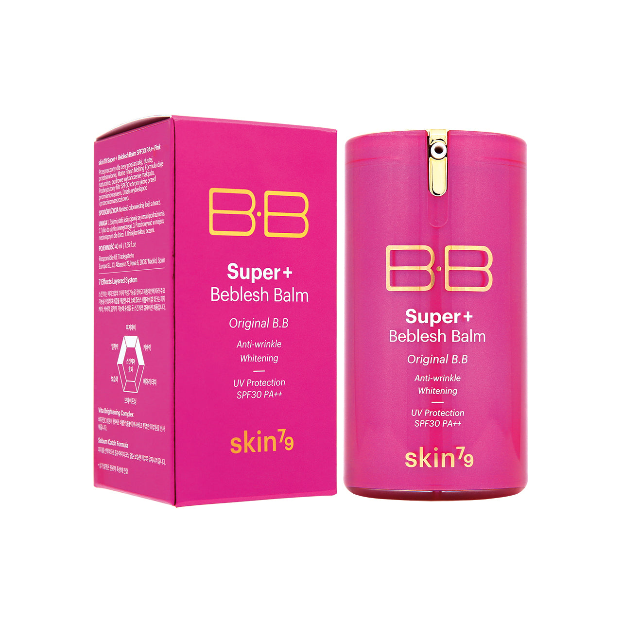 Skin79 SPF30PA++SUPER+ Beblesh Balm Pink 40ml | Sasa Global eShop