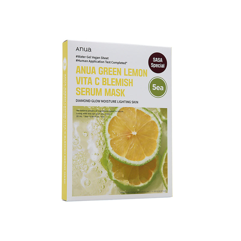 Anua Green Lemon Vita C Blemish Serum Mask 5pcs