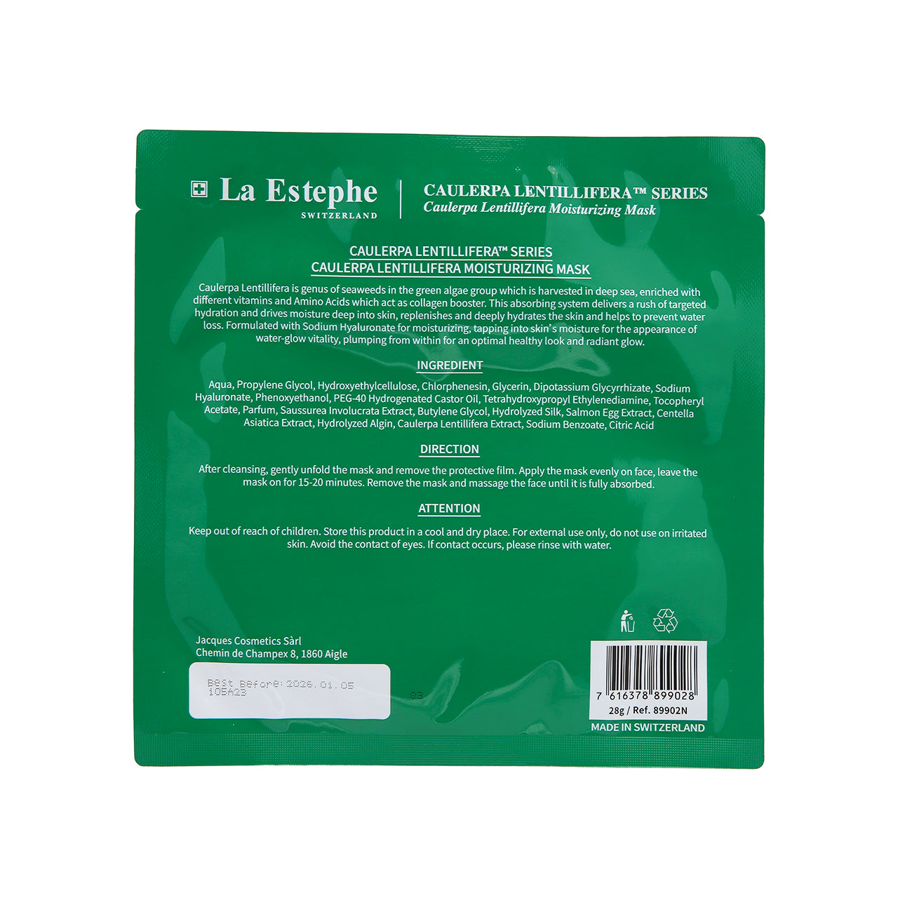 La Estephe Caulerpa Lentillifera Hydrating Mask 18+2pcs
