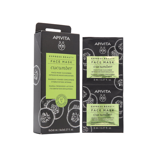Apivita Cucumber Face Mask For Intensive Moisturization 8ml x 12pcs | Sasa Global eShop