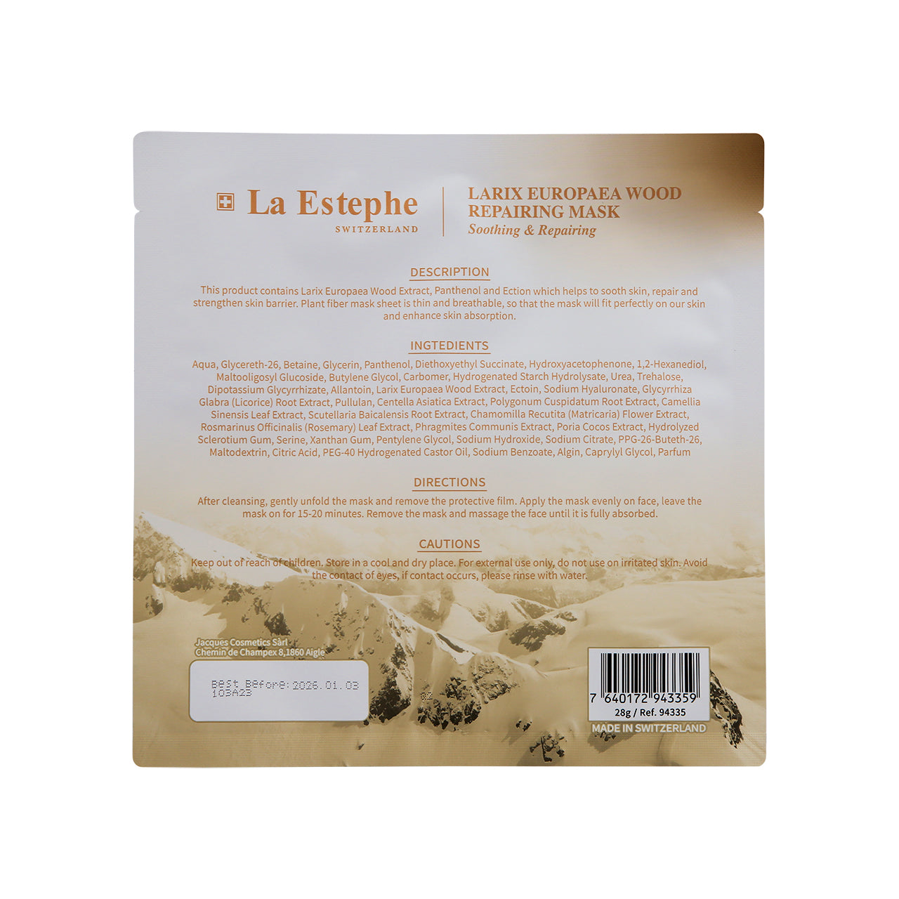 La Estephe Larix Europaea Wood Repairing Mask 6pcs | Sasa Global eShop