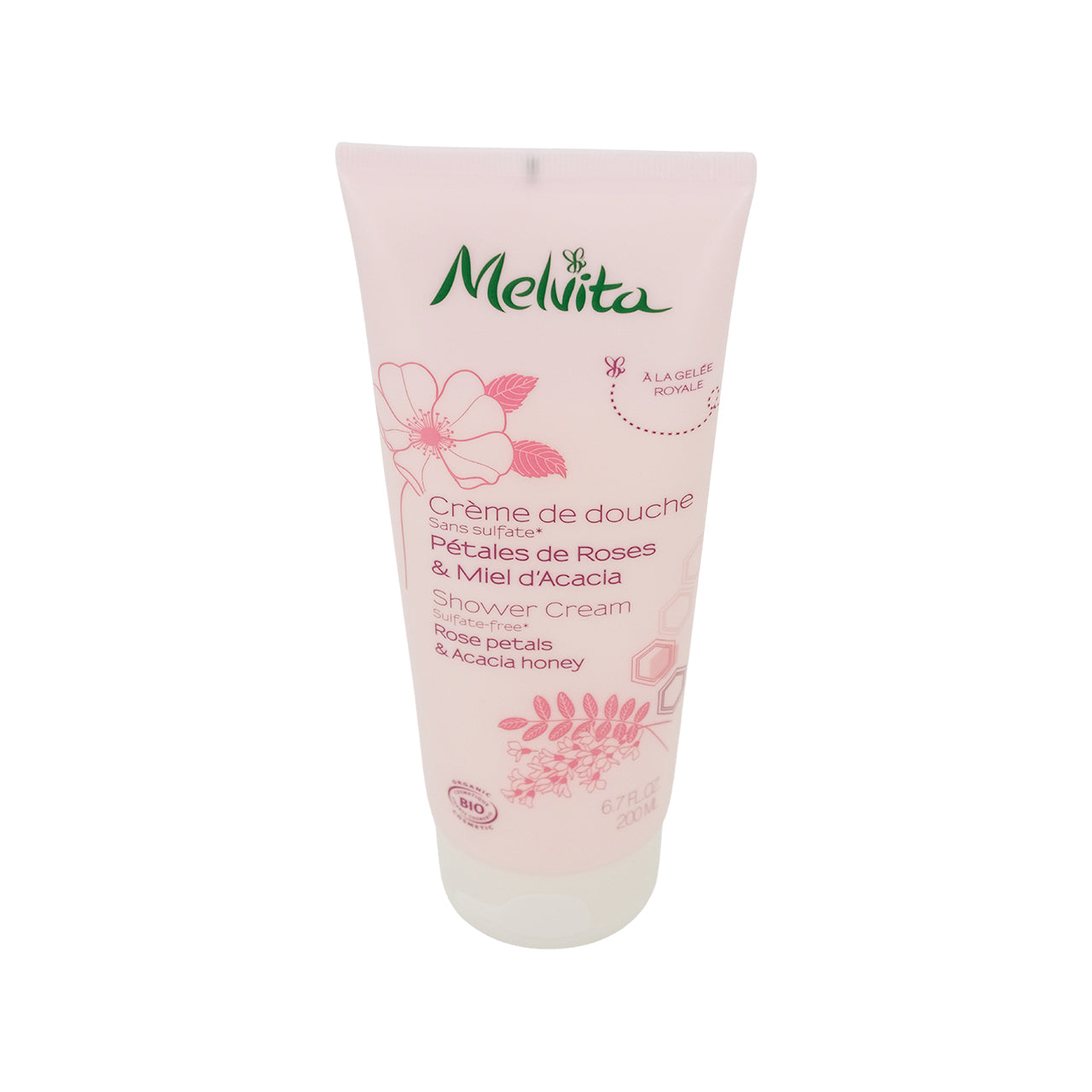 Melvita Rose Petals & Acacia Honey Shower Cream 200ml | Sasa Global eShop