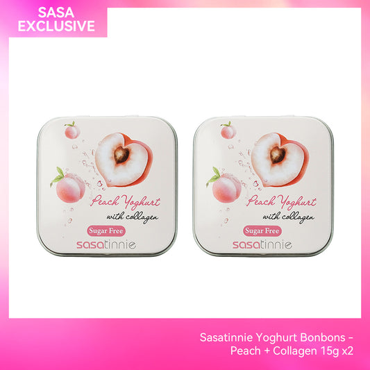Sasatinnie Yoghurt Bonbons - Peach + Collagen 15g x2