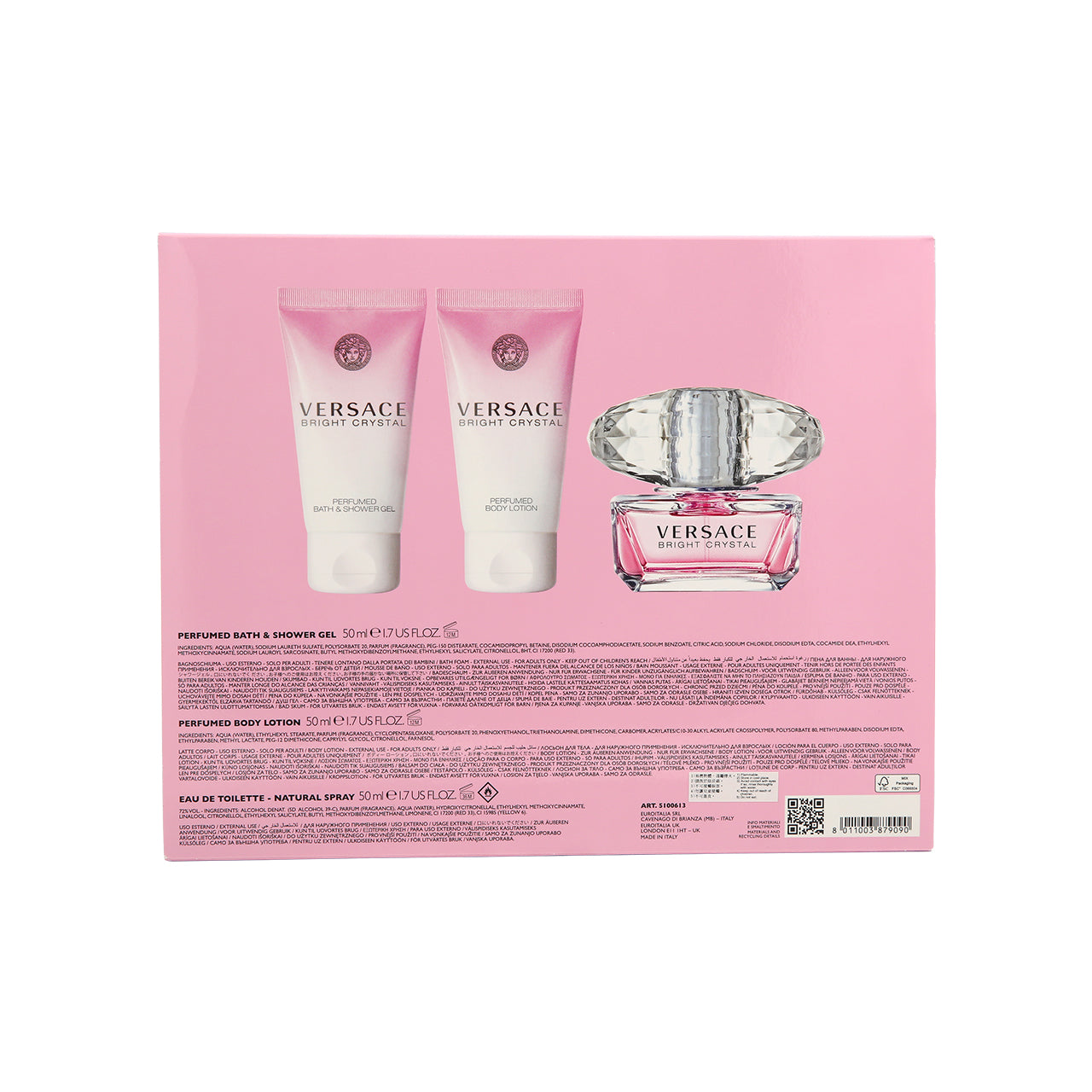 Versace Bright Crystal Eau de Toilette Set 3pcs | Sasa Global e