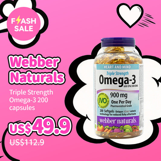 Webber Naturals Triple Strength Omega-3 200capsules
