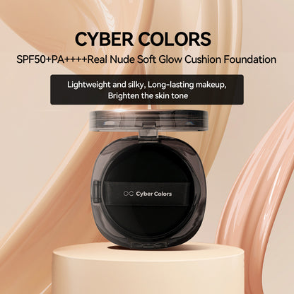 Cyber Colors SPF50+PA++++Real Nude Soft Glow Cushion Foundation #C01 12g x 2