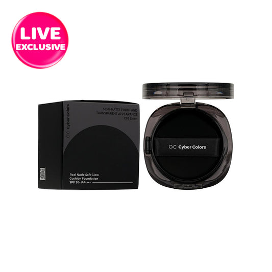 Cyber Colors SPF50+PA++++Real Nude Soft Glow Cushion Foundation #C01 12g x 2
