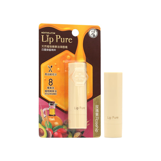 Mentholatum Lip Pure Essential Oil Lip Balm - Rosehip 4g