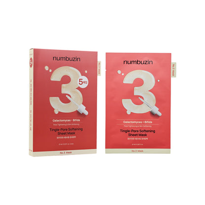 Numbuzin No.3 Tingle Pore Softening Mask 5pcs