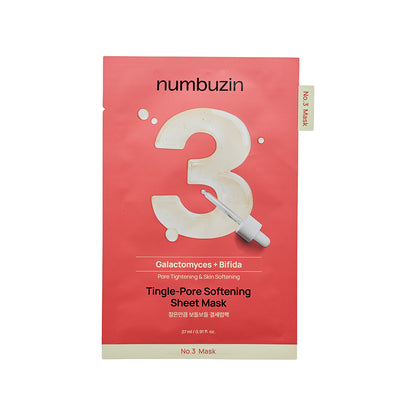 Numbuzin No.3 Tingle Pore Softening Mask 5pcs