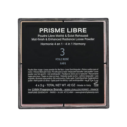Givenchy Prisme Libre Mat-Finish & Enhanced Radiance Loose Powder #3 Voile Rose 3g x 4