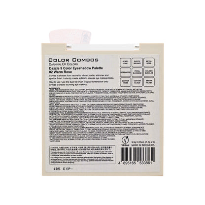 Color Combos Dazzle Eyeshadow Palette #02 Warm Rose 9.9g