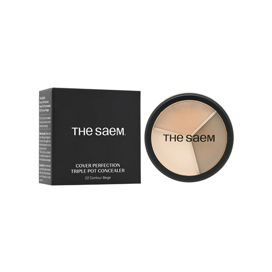 The Saem Cover Perfection Triple Pot Concealer #02 Contour Beige 1pc