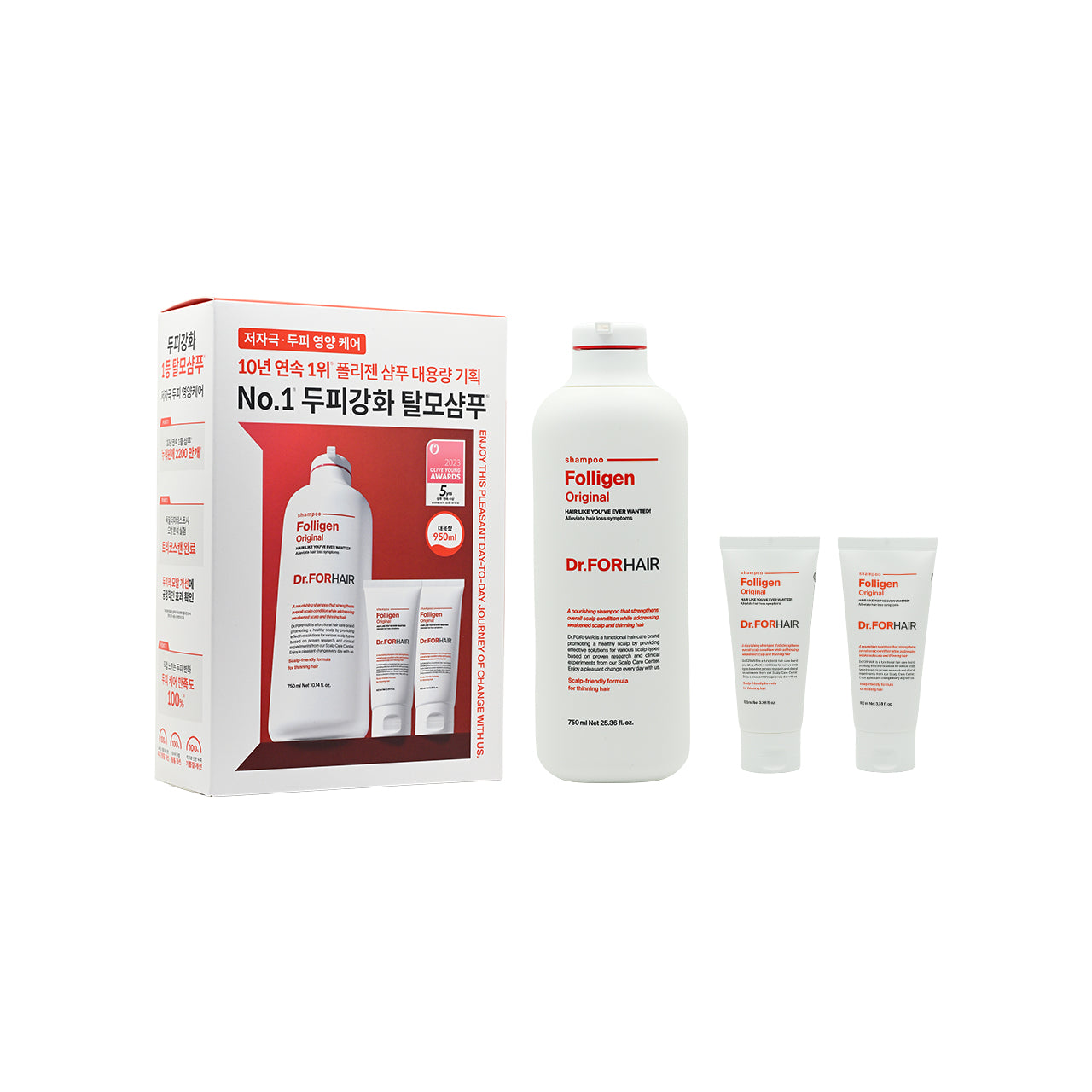Dr.Forhair Folligen Original Hair Loss Shampoo Set 3pcs | Sasa