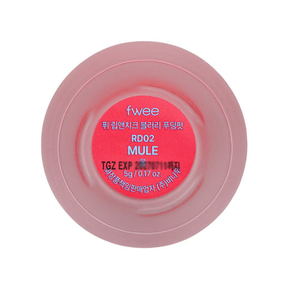 Fwee Lip &Cheek Blurry Pudding Pot #RD02 Mule 5g