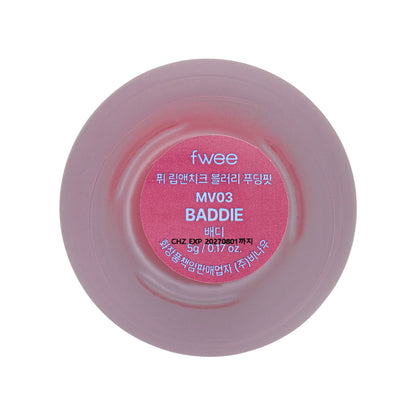 Fwee Lip & Cheek Blurry Pudding Pot #MV03 Baddie 5g