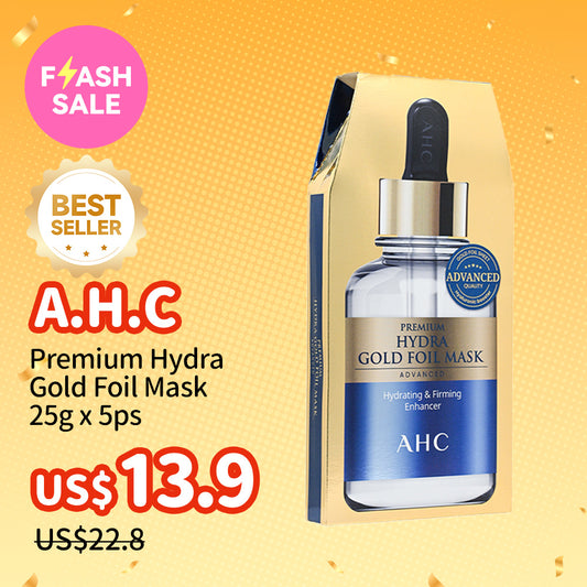 A.H.C Premium Hydra Gold Foil Mask 25g x 5ps