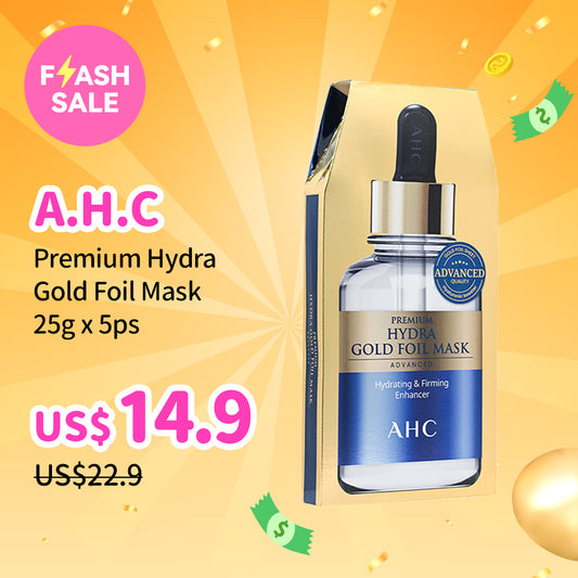 A.H.C Premium Hydra Gold Foil Mask 25g x 5ps