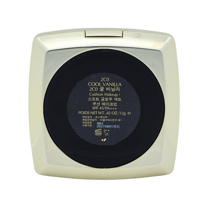 Estee Lauder Double Wear Soft Glow Matte Cushion Makeup SPF 45PA+++ & Refill  #2C0 Cool Vanilla 12g x 2