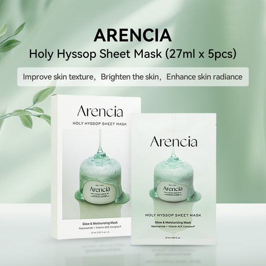 Arencia Holy Hyssop Sheet Mask 27ml x 5pcs