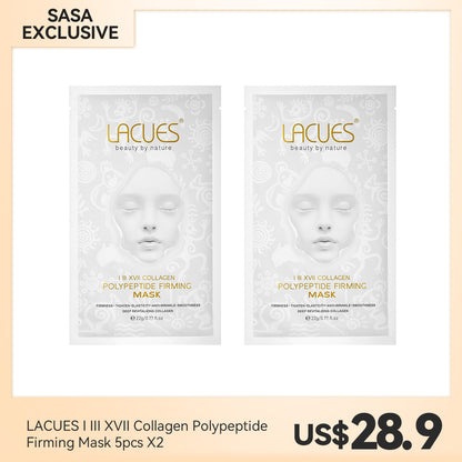 LACUES I III XVII Collagen Polypeptide Firming Mask 5pcs X2